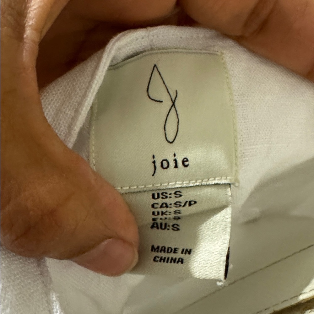 Joie Linen Blend Button Front Short Vest Classic - Picture 7 of 8